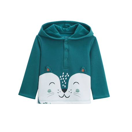 Ensemble bébé sweat-shirt à capuche et pantalon en molleton roméo Bleu 3 - vertbaudet enfant 