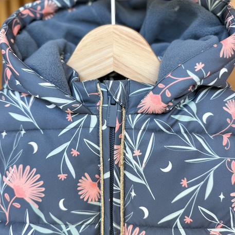 Doudoune enfant imperméable doublée polaire avec capuche dina Bleu 6 - vertbaudet enfant 