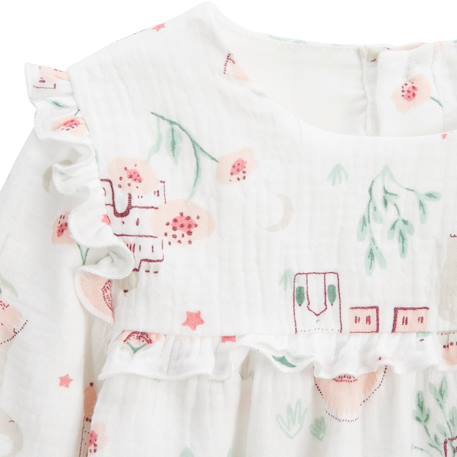 Blouse bébé en gaze de coton arya Ecru 4 - vertbaudet enfant 