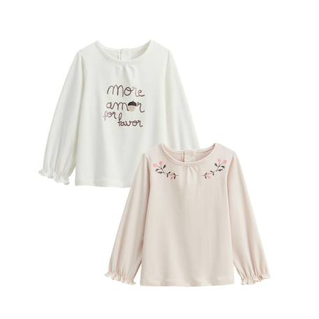 Lot de 2 t-shirts bébé manches longues sora Ecru 2 - vertbaudet enfant 