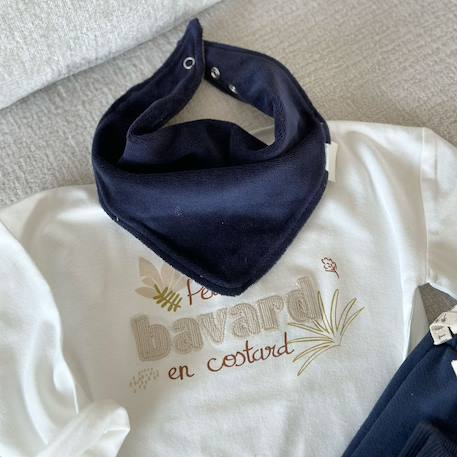 Foulard enfant en velours gribouille Bleu 5 - vertbaudet enfant 