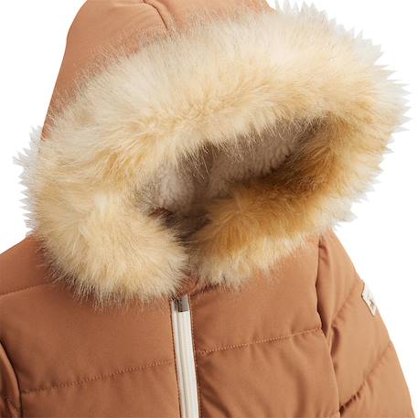 Doudoune imperméable doublée sherpa avec capuche chincha Camel 5 - vertbaudet enfant 