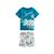 Pyjama enfant manches courtes santorini Bleu 2 - vertbaudet enfant 