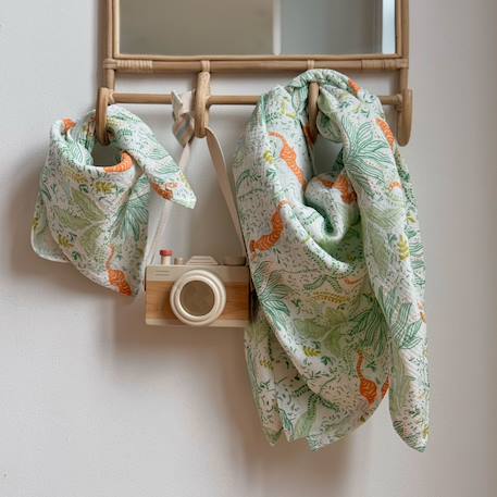 Foulard en gaze de coton kanha 50 x 50 cm Ecru 6 - vertbaudet enfant 