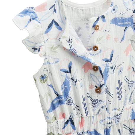 Combinaison bébé en gaze de coton tiana Ecru 3 - vertbaudet enfant 