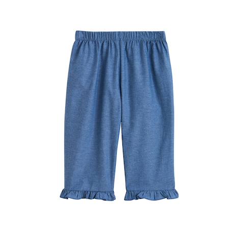 Pantalon enfant en chambray camila Bleu 3 - vertbaudet enfant 