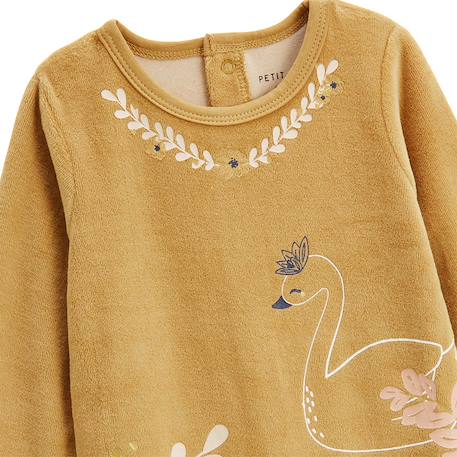 Lot de 2 pyjamas bébé en velours swan Ocre 6 - vertbaudet enfant 