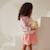 Jupe enfant rose en gaze de coton caraïbes Rose 5 - vertbaudet enfant 
