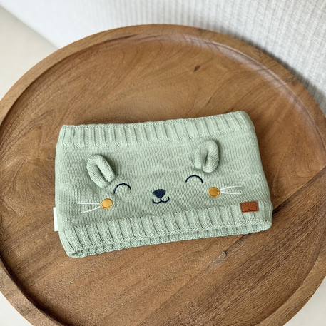 Cache cou enfant en tricot boavista Kaki 4 - vertbaudet enfant 