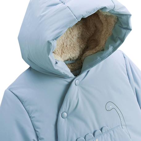 Doudoune bébé imperméable doublée sherpa avec capuche nino Bleu 4 - vertbaudet enfant 