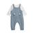 Ensemble salopette bébé en coton matelassé et t-shirt rêverie Bleu 2 - vertbaudet enfant 