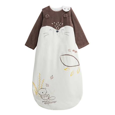 Gigoteuse d'hiver en velours avec manches amovibles cracotte Marron 2 - vertbaudet enfant 
