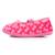 Chaussons ballerines velours, maintien souple, facile à enfiler, semelle flexible Fleurs rose 3 - vertbaudet enfant 