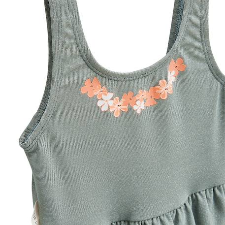 Maillot de bain enfant 1 pièce fleur Vert 4 - vertbaudet enfant 