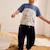 Ensemble enfant t-shirt et pantalon en gaze de coton mexico Bleu 6 - vertbaudet enfant 