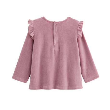 Pyjama enfant 2 pièces en velours rose louisa Rose 4 - vertbaudet enfant 