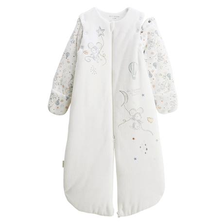 Turbulette d'hiver en velours avec manches amovibles et jambes séparables rêverie Ecru 4 - vertbaudet enfant 