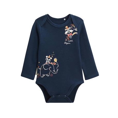 Lot de 2 bodies bébé manches longues cirque d'automne Bleu 4 - vertbaudet enfant 