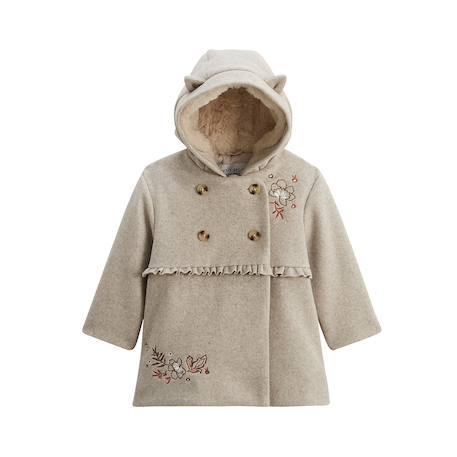 Manteau enfant avec capuche manouk Beige 2 - vertbaudet enfant 