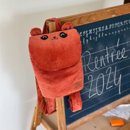 Sac à dos enfant en velours côtelé maloueg Marron 5 - vertbaudet enfant 