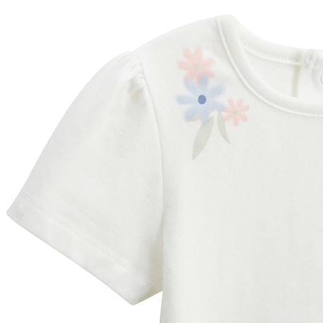 Lot de 2 t-shirts bébé manches courtes tiana Ecru 3 - vertbaudet enfant 
