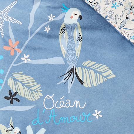 Housse de couette enfant + taie d'oreiller en flanelle océan d'amour Bleu 5 - vertbaudet enfant 