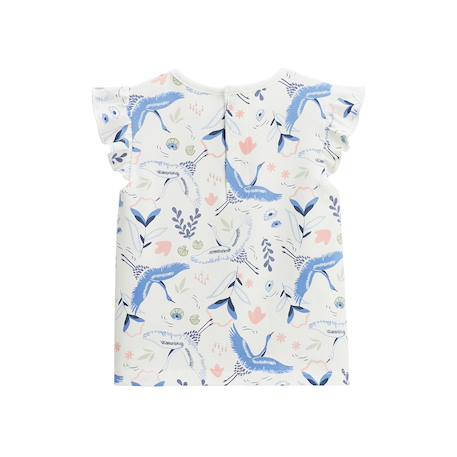 Ensemble enfant t-shirt et short en gaze de coton tiana Ecru 4 - vertbaudet enfant 