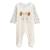 Pyjama bébé en velours ouverture pont zeste d'amour Ecru 2 - vertbaudet enfant 