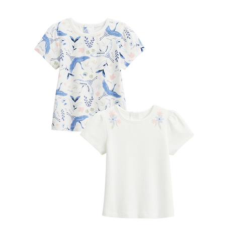 Lot de 2 t-shirts bébé manches courtes tiana Ecru 2 - vertbaudet enfant 
