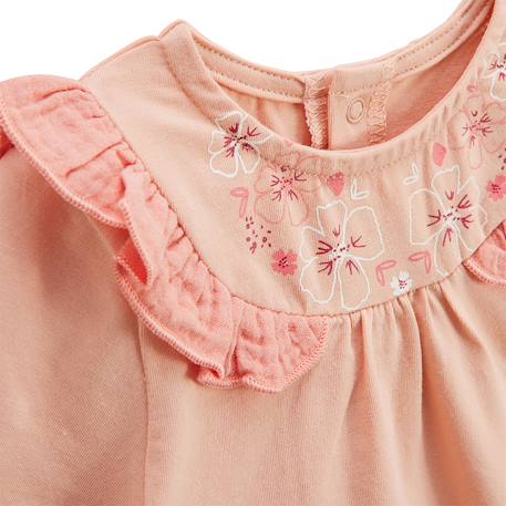 Ensemble enfant t-shirt et pantalon en gaze de coton santa giulia Corail 3 - vertbaudet enfant 