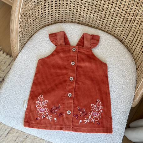 Robe en velours côtelé manouk Orange 5 - vertbaudet enfant 