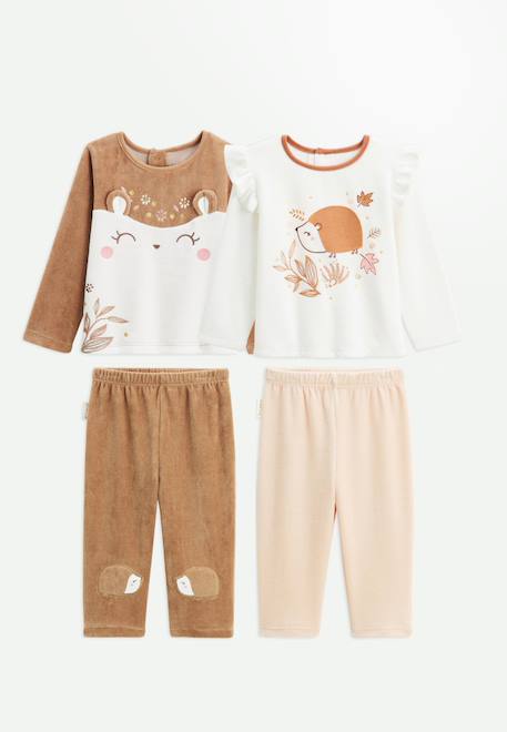 Lot de 2 pyjamas enfant 2 pièces en velours chincha  - vertbaudet enfant