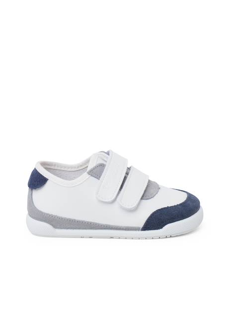 Baskets barefoot combinées Blanc et marine+Blanc et rose 1 - vertbaudet enfant 