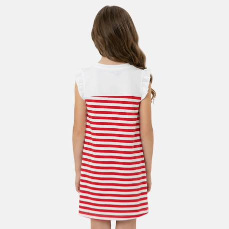 Robe fille manches courtes Blanc+Bleu+Rouge 8 - vertbaudet enfant 