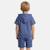 Ensemble garçon t-shirt manches courtes à capuche et short Bleu+Gris+Kaki 2 - vertbaudet enfant 