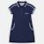 Robe  fille  style polo manches courtes Marine+Rose+Rose clair 3 - vertbaudet enfant 