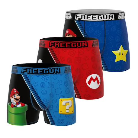 Garçon-Sous-vêtement-Slip, Boxer-Lot de 3 boxers  super mario bros