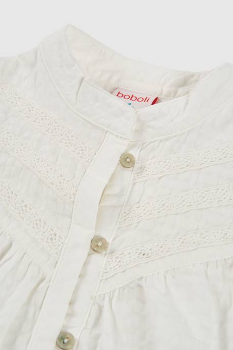 Chemise fille coton Blanc 3 - vertbaudet enfant 
