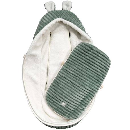 Chancelière d'hiver plushy cuban sand Ecru+Vert minéral 9 - vertbaudet enfant 