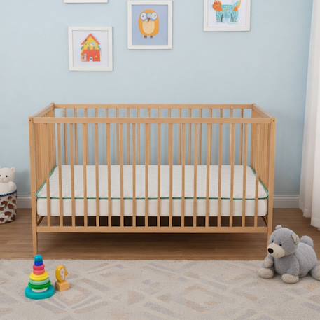 Babysom - matelas bébé 60x120 cm - réversible été/hiver - soutien ferme - sans traitement chimique - certifié oeko-tex - vert Blanc 6 - vertbaudet enfant 