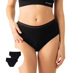 Vêtements de grossesse-Lot de 2 culottes menstruelles taille haute femme