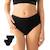 Lot de 2 culottes menstruelles taille haute femme Noir+Rose 1 - vertbaudet enfant 
