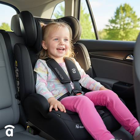 Siège auto 76-150cm routefix Gris+Noir 8 - vertbaudet enfant 