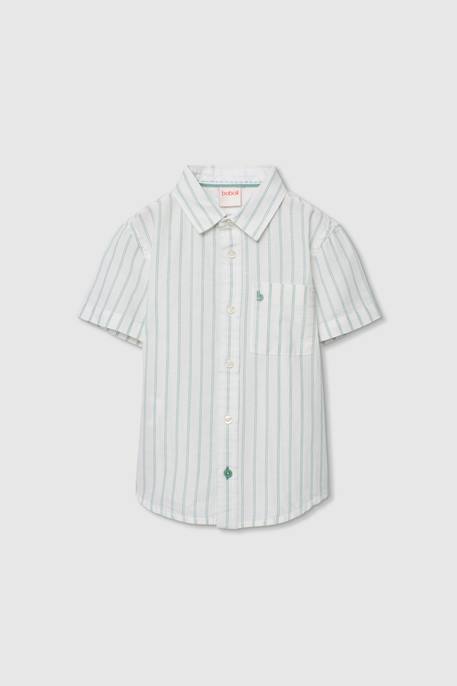 Garçon-Chemise-Chemise  en lin rayé