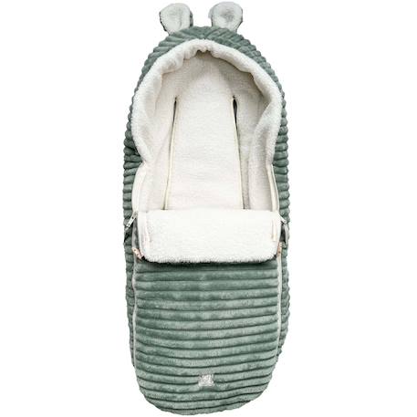 Chancelière d'hiver plushy cuban sand Ecru+Vert minéral 8 - vertbaudet enfant 