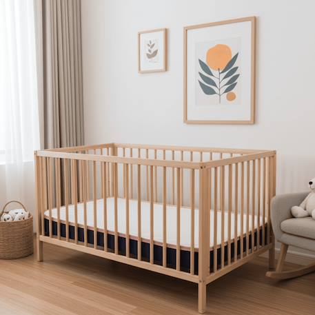 Babysom - matelas bébé - réversible été/hiver - sans traitement chimique - certifié oeko-tex - fabrication française Blanc 2 - vertbaudet enfant 