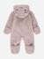 Combinaison bébé chaude en matière douce avec capuche zippée Pale ivory+Platinum violet 5 - vertbaudet enfant 