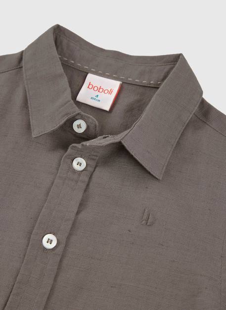 Chemise lin Marron 3 - vertbaudet enfant 