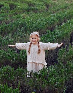 Robe en coton bambula à motif floral b&s  - vertbaudet enfant