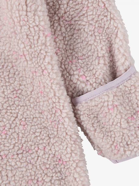 Combinaison bébé chaude en matière douce avec capuche zippée Pale ivory+Platinum violet 9 - vertbaudet enfant 